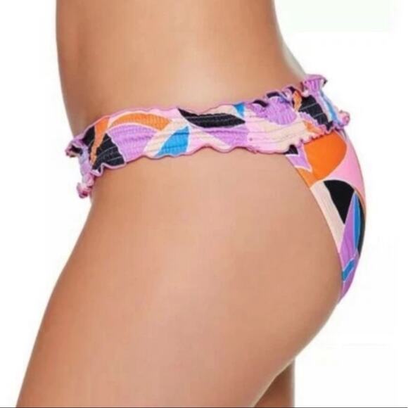 Salt+Cove smocked multicolor bikini swim bottom - Picture 3 of 7